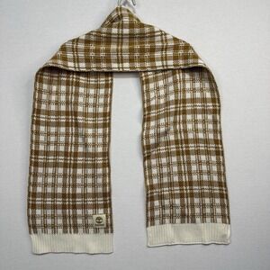 Timberland Women Scarf Buffalo Brown And White‎ Plaid One Size